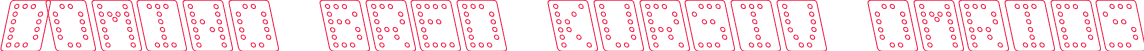 Domino bred kursiv omrids